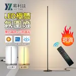 【易利談YIZ TIME】落地燈 立燈 三色調光附遙控 LED氣氛燈 本土出貨