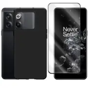 Tempered Glass Screen Protector Soft Protective Silicone Case for OnePlus 10T 5G