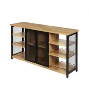 Bar Cabinet Buffet Sideboard Oak
