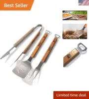 Los Angeles Kings Heavy-Duty BBQ Tool Set with Laser-Cut Logo & Bottle Opener