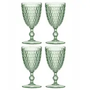 4PK Ladelle Tate Geometric 350ml Acrylic Wine Glass Drinking Cup - Forest