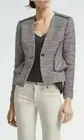 Banana Republic Sequin Sprinkled Blue Tweed Peplum Blazer Jacket Size 8 NWT $188