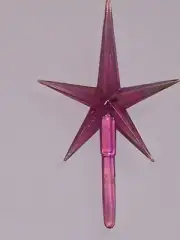 CERAMIC CHRISTMAS TREE STAR Topper Purple MED. Aurora