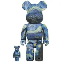 在飛比找Yahoo!奇摩拍賣優惠-Be@rbrick 梵谷 星空 400%+100% 庫柏力克