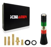 JDM 2 inch Mexican Flags bandera Aluminum Screws Mini Racing Radio Antenna A79 (for: Mini)