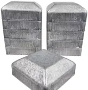 10 x 65 x 65mm SQUARE POST TUBE END CAP Galvanised Steel Fence pool gate Bulk