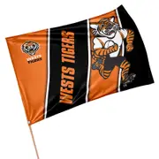 Wests Tigers NRL Retro Mascot Design GAME DAY Pole Flag Banner