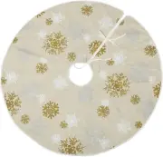 VGIA 48 inch Christmas Tree Skirt with Snowflake Pattern Christmas Decoration