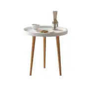 NNETM Embrace Elegance with the Round Coffee Table Boasting Three Harmonious Legs