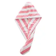 Hair Towel Fast Dry Microfibre Drying Turban Bath Head Wrap Hat Spa Cap Pink