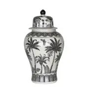 [Florabelle Living] Amara Plantation Temple Jar Black
