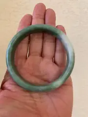 Beautiful Natural Real Chinese Green Jade Bangle Bracelet Emerald Green 54 55mm