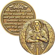 Motivational The Archangel Michael Prayer Challenge Coin - 1.57-inch Warrior Coin for Courage & Inspiration - Perfect Collectible Gift for Men