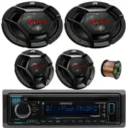 Kenwood 1-DIN Bluetooth CD/MP3 Receiver, 2x 6.5" Speakers, 2x 6x9" Speakers