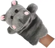 HONITANO 1PC Dark Grey Hippo Plush Hand Puppet Story Telling Prop for Role Play Accessory for Parent Interaction Present for Imaginative Play and Communication Skills Development