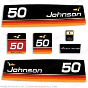 Fits Johnson 1974 50hp Outboard Decal Kit - Decal Reproductions in Stock