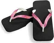 Hajime(一歩) [One Step] [Hajime] Geta Clogs, Soft and Water Resistant, Made of Sponge, 11.2 inches (28.5 cm), BK/Fireworks x Pink, Fireworks x Pink (Hanabi x Pink/28.5), Hannabi × Pink, 28.5 cm