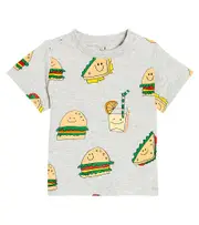 [Stella McCartney Kids] Stella McCartney Kids Baby printed cotton T-shirt M 24 grey