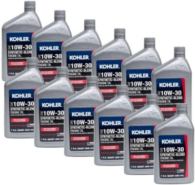 OEM Kohler 25 357 05-S Case of 12 Quarts SAE 10W-30 Oil Can Also Use 25 357 64-S