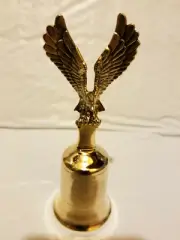 Hand Bell Polished Brass 4.75" Eagle with Scripture Campana de Mano Aguila -NEW