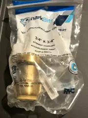 SHARKBITE U016LF 3/4" IN. X 3/4" IN PUSH-TO-CONNECT BRASS COUPLING PUSH FIT