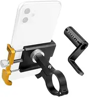 luminium Alloy ycle Mobile Phone Holder 360° Rotation Adjustable Cycle Phone Mount for Mountain Bike Road ycl Black & Gold Holder & Transfer Mount