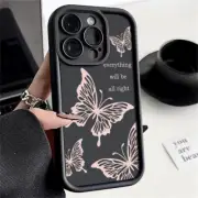 Girl's Butterfly Case For iPhone 16 15 Pro Max 14 13 12 11 16E ShockProof Cover