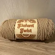 Vtg Elefant Cord Macrame #74 Light Brown Color Textured Herculon Olefin Fiber