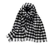 S39 185cm Imitation Cashmere Scarf Thickened Checkerboard Warm Shawl with Dual-use Scarves Female Evening Dresses
