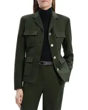 Theory Sleek Flannel Military Jacket