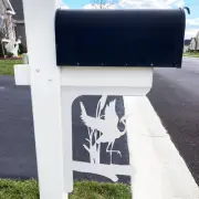 JennyGems Egret Heron Mailbox Bracket, Front Porch Decor, Wings Expanded