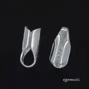 6 Sterling Silver Crimp Bead Cord End For 2.5-3mm Cord #97394