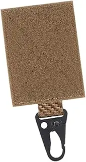 Backpack Expansion Hook Key Holder for Camping Hiking Accessories Portable Multipurpose Hook and Loop Buckle Glove Hanger, Brown