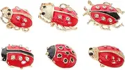 [ORFOFE] Unique Ladybug Brooch Pin 6 Pack Steampunk Style Enamel Lapel Pins Fashion Accessory for Women