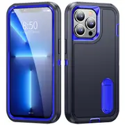 MCC Shockproof iPhone 13 Pro Case Cover Heavy Duty with Stand Apple 13Pro [Navy+Blue]