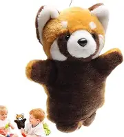 Realistic Racoon Hand Puppet, Cute Cats Hand Puppets, Funny Cats Puppet Wrestler with Padding, Cats Interactive Hand Puppet Wrestler Toy, Soft Cat Wrestling Toy for Cat Training Exercise