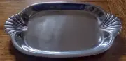 Old Town Imports Metal Serving Tray Dish, approximately 12 inch by 8 inch