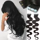 Body Wave Seamless Tape in Human Hair Extensions Skin Wefts Russian Remy Hair