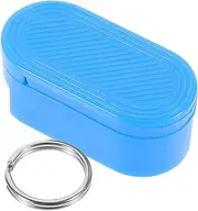 Beavorty Keychain Holder Mini Magnetic Box Sealing Cap Compact Pocket Case for Medicine Capsules Powders for Travel Emergencies