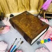 620 page Large Antique Leather Journal Tree of Life book of shadows Grimoire