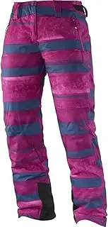 [Salomon] Women's Iceglory Pant, Abyss Blue/Mystic Purple, X-Small/Regular