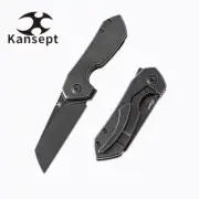 Kansept Steller K2021A2 CPM-S35VN Blade Black Ti-coated Titanium Handle with ...