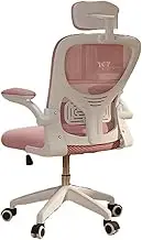 Ergonomic Office Chair Ergonomic Office Chair High Back Desk Chair with Headrest Executive, Nylon Wheel and Adjustable Armrests,Mesh Rolling Task Chair Desk Chair(Pink)