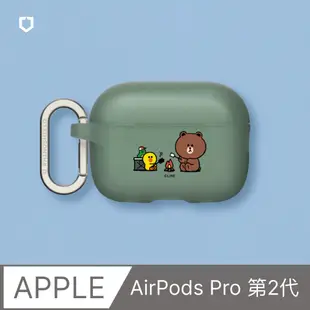 【犀牛盾】AirPods Pro 2 防摔保護殼｜LINE FRIENDS系列-一起烤棉花糖