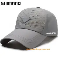 在飛比找Yahoo!奇摩拍賣優惠-Shimano 速乾棒球帽戶外運動網眼透氣帽子男士便攜式遠足
