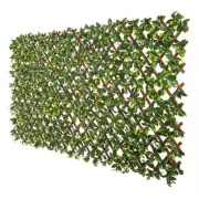 NATURAE DECOR Expandable Pvc Trellis Hedges 36 in. X 72 in. Gardenia Artificial