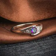 7 Purple Rainbow Topaz Crystal 925 Sterling Silver Ring Women�s Jewellery Gift New