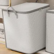 Foldable Storage Bag Portable Backet Wardrobe with Zipper Closure Handle