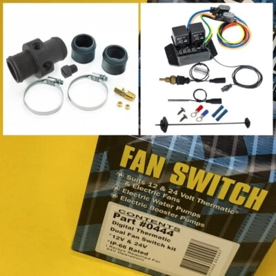 Davies Craig 0445 Thermo radiator fan controller dual + 0409 hose adapter 12/24V