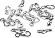 TEMPNAP 20Pcs Mini Carabiner Clips for Keychains Durable Zinc Alloy Quick Release Clips for Jewelry Necklaces Bracelets Outdoor Indoor Use Sleek Design